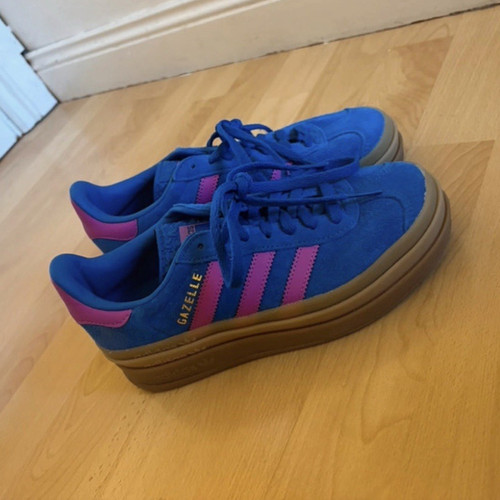 Adidas gazelle blue pink - blue/pink, suede