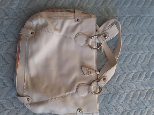 White leather tula - leather, handbag