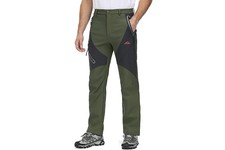 TACVASEN Men's Waterproof Softshell Breathable Warm Fleece Winter Lined Trousers