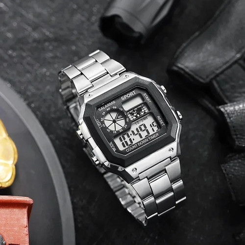 Mens led digital sports watch - mens,