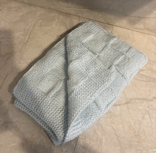 Hand knitted baby blanket - hand,