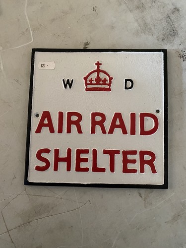 Air raid shelter sign