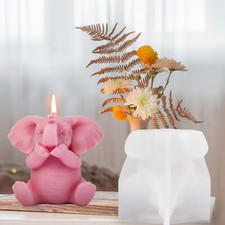 Elephant silicone candle - 3d,