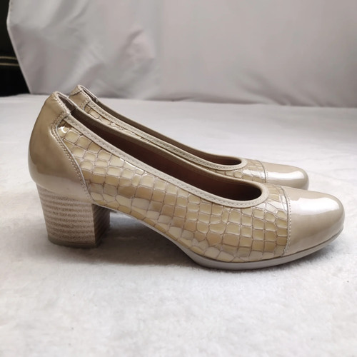 Pitillos beige leather court - leather,