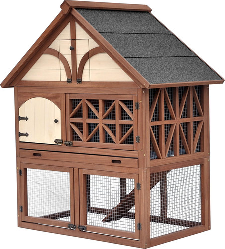 Tudor rabbit hutch - hutch, up