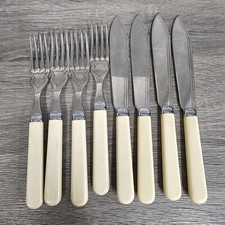 8 Vintage Faux Bone Handle