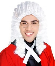 Judge Wig White Curly Court