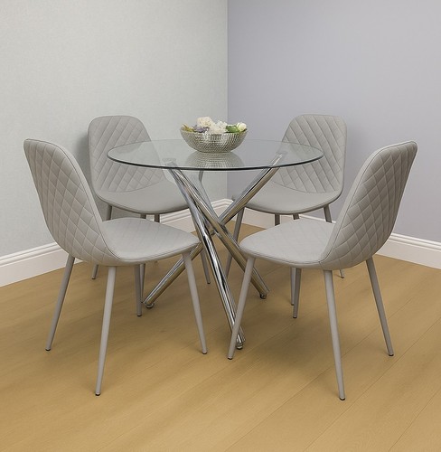 Piece round glass dining - 5-piece,
