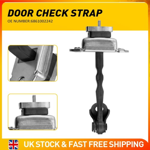 Door hinge stop check - hinge, strap