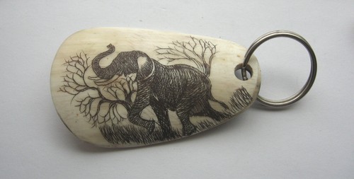 Vintage scrimshaw good luck - vintage,