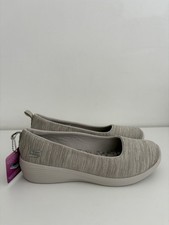 LADIES SKECHERS AYRA DIFFERENT EDGE WEDGE SLIP ON TAUPE TRAINERS UK SIZE 5.5