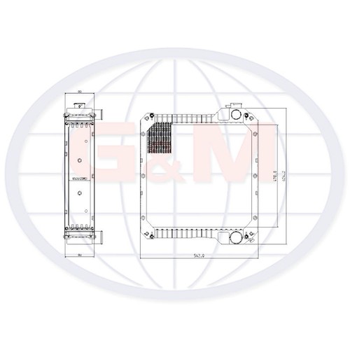 Radiator for case backhoe - radiator,