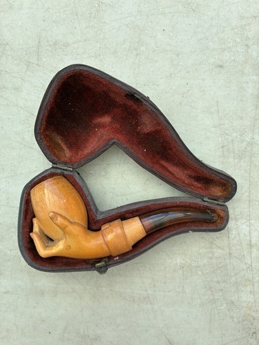 Meerschaum hand bowl pipe - hand,