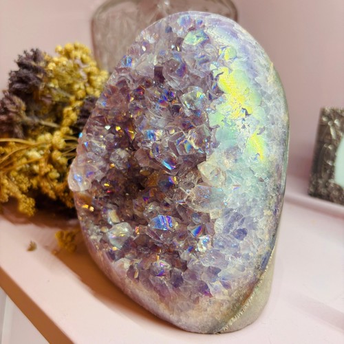 Angel aura amethyst geode - aura,