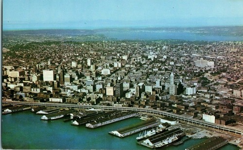 Aerial view postcard - view, alaska