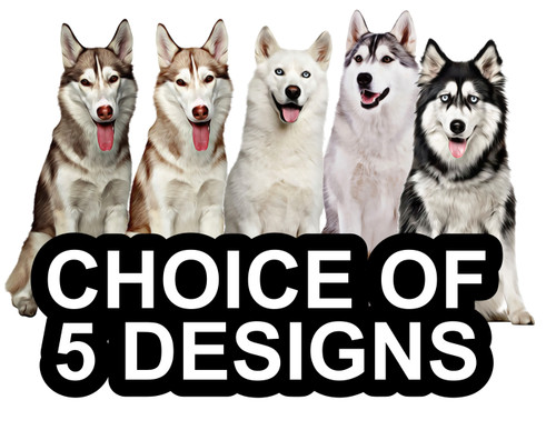 Siberian husky self - self, adhesive
