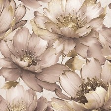 Muriva Aminah Floral Blush Wallpaper 224502 - Large Flower Lily Petals