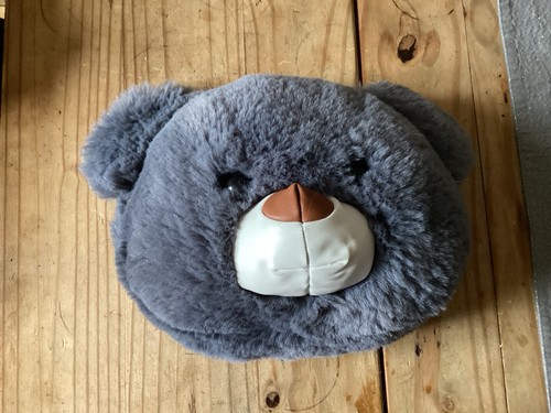 Grey bear head bag - grey,