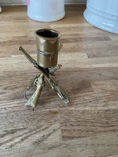 Boar War Military Brass Tooth Pick Holder on a 3 Rifles Stand