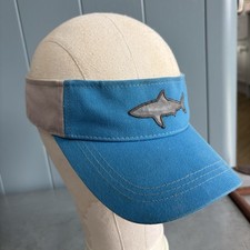 Costa Del Mar Reflective Shark Logo Sun Visor Cap Hat Adjustable Fishing