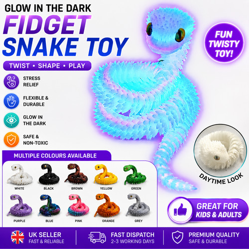 Printed snake toy realistic - 3d,