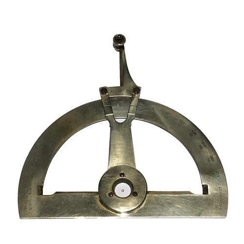 German silver protractor - silver,