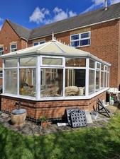 Conservatory white upvc with - conservatory,