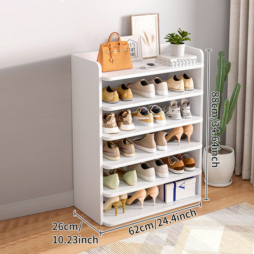 Tier wooden shoe cabinet - 6,