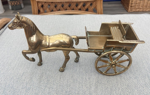 Vintage solid brass horse - solid,