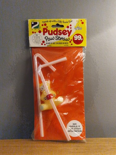 Pudsey paw straw - vintage, 1994