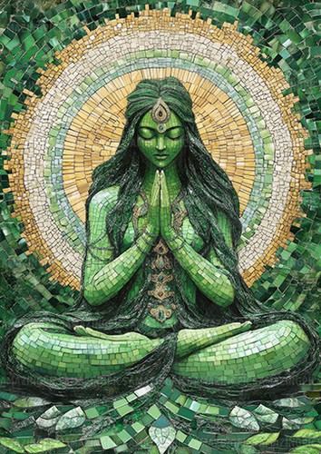 Green tara mosaic sacred - tara,