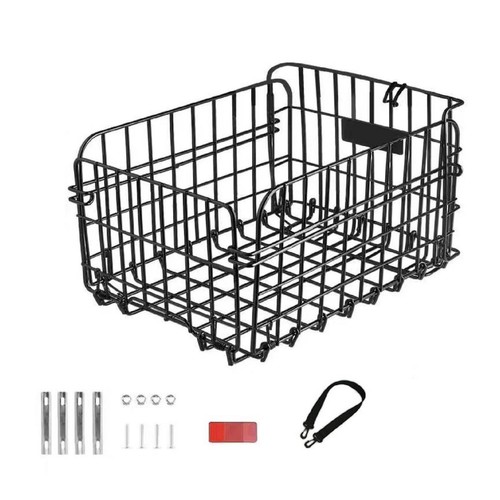 Collapsible rear bike basket - collapsible,