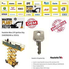 Haulotte Man Lift Ignition Master Key 2440306540 or 4241A  scissor , boom lifts