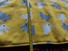 Guinea pig cage liner, yellow with rabbits design, 3x3
