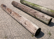 2 x Telegraph / Electric Poles Heavy Duty Wooden Fence Posts / Farm Gate Posts