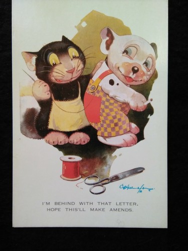 Bonzo comic postcard g e - bonzo,