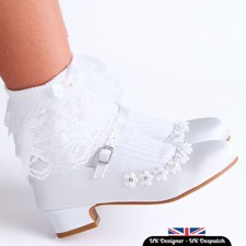 Girls White Satin Communion