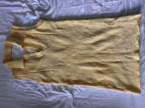 Zara yellow knit dress size - zara,