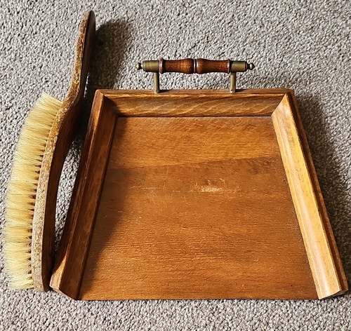 Vintage wooden hand brush - brush, &