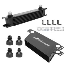 7-Row Transmission Oil Cooler Kit AN-10 for Universal Application with Mount