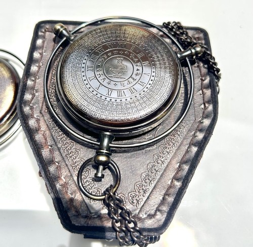 Antique brass compass replica - antique,