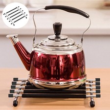 Kitchen Trivet Worktop Saver Hot Pot Pan Stand Rack Silicon Stainless Steel UK