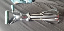 Retro 70's Prestige Hand Whisk Beater Rotary Green  Handles Made In England 
