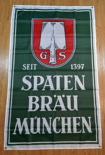 Beer spaten brau 3x5ft - brau, banner