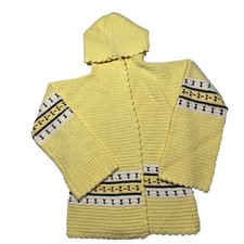 Vintage Hand Knit Sweater Open