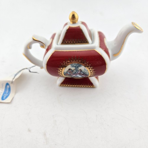Miniature porcelain teapot - miniature,