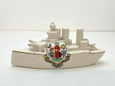 Shelley Crested China Battleship – Forres Crest – Antique Souvenir Wares