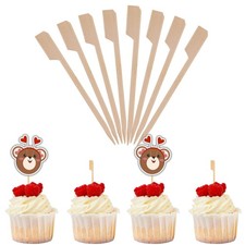 Bamboo Cupcake Topper Sticks -