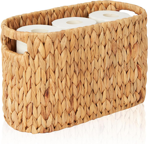Wicker toilet paper storage - toilet,