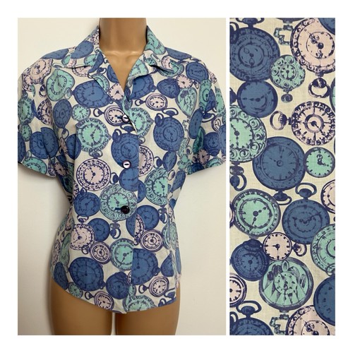 Vintage 80s white - &, blue